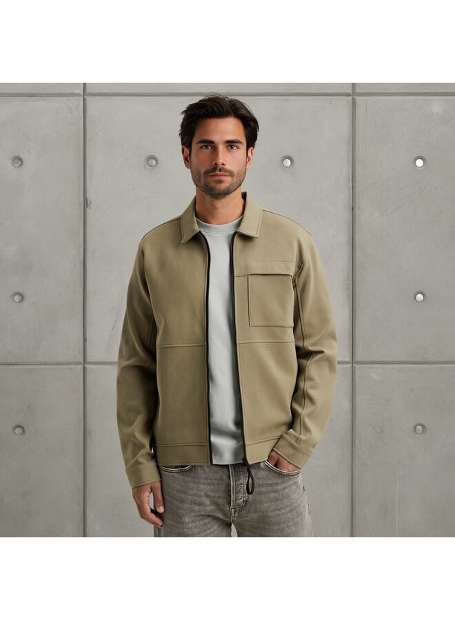 CSW2508432 8025 Cast Iron Zip jacket interlock sweat Brindle