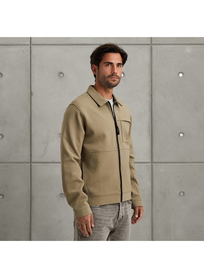 CSW2508432 8025 Cast Iron Zip jacket interlock sweat Brindle