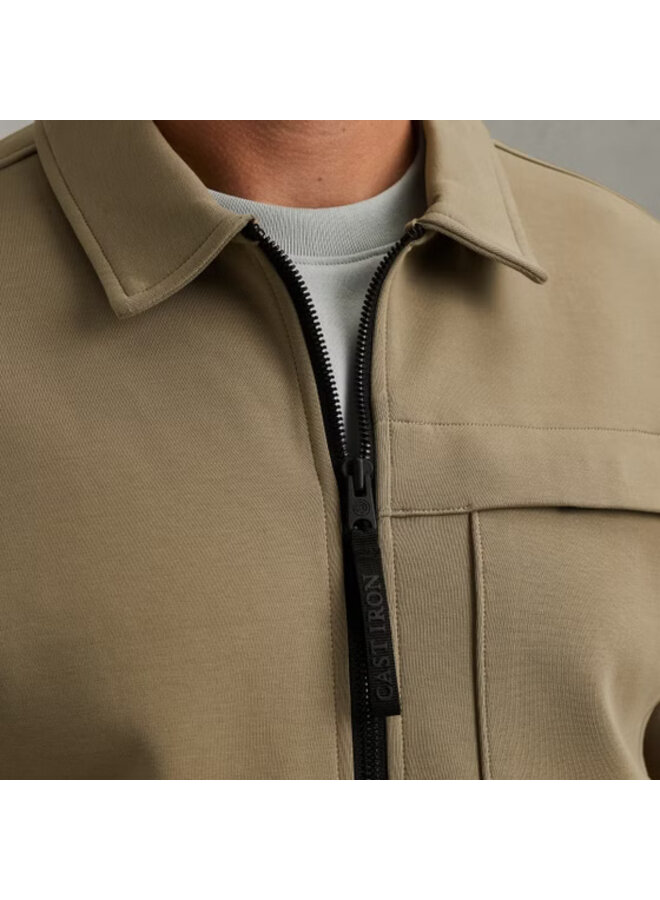 CSW2508432 8025 Cast Iron Zip jacket interlock sweat Brindle