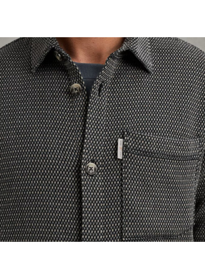 CSI2508206 5442 Cast Iron LONG SLEEVE SHIRT Mouline dots Sea Storm