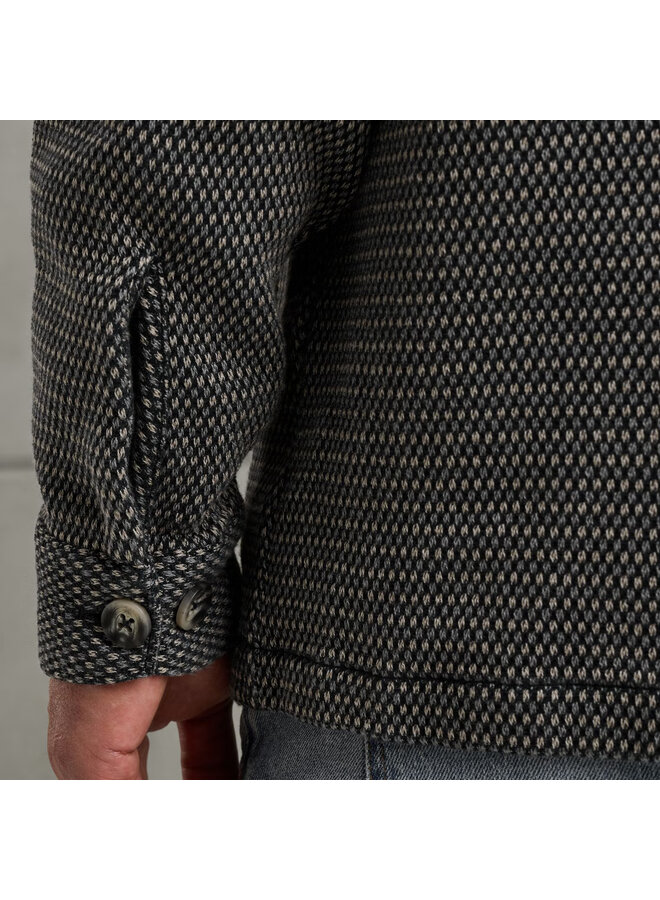 CSI2508206 5442 Cast Iron LONG SLEEVE SHIRT Mouline dots Sea Storm