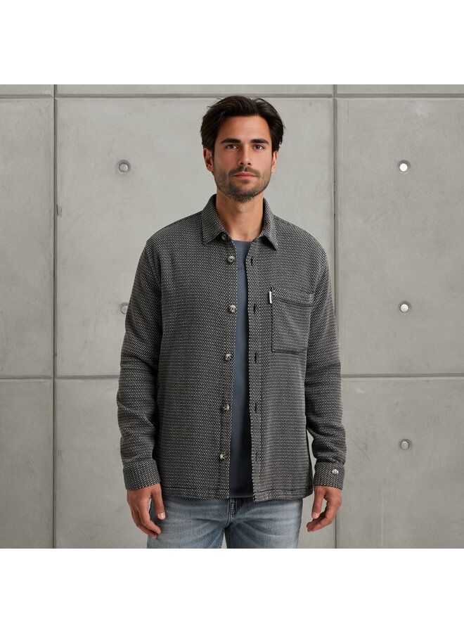 CSI2508206 5442 Cast Iron LONG SLEEVE SHIRT Mouline dots Sea Storm