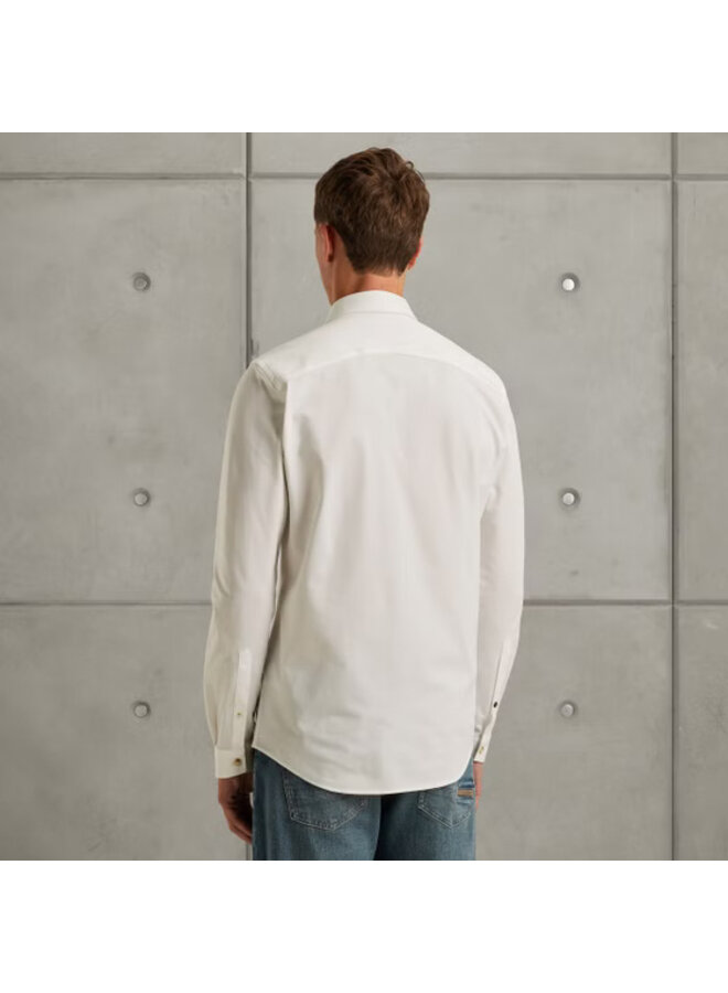 CSI00940 7002 Cast Iron LONG SLEEVE SHIRT Twill Jersey 2 tone Snow White