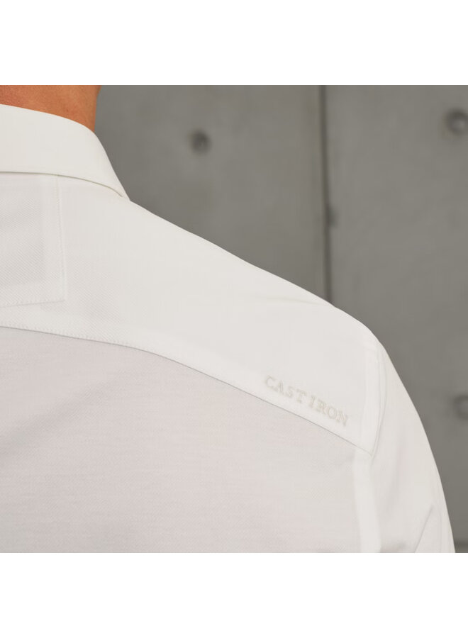 CSI00940 7002 Cast Iron LONG SLEEVE SHIRT Twill Jersey 2 tone Snow White
