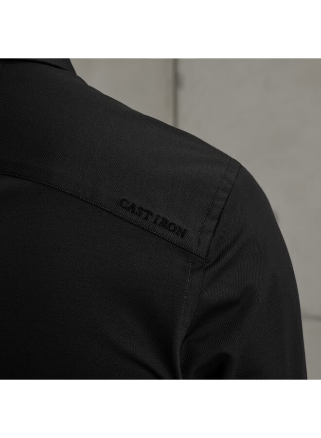 CSI00940 999 Cast Iron LONG SLEEVE SHIRT Twill Jersey 2 tone Black