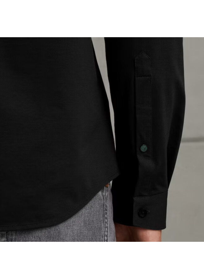 CSI00940 999 Cast Iron LONG SLEEVE SHIRT Twill Jersey 2 tone Black