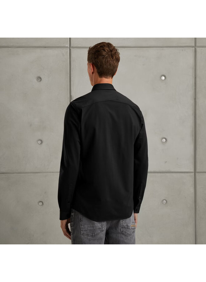 CSI00940 999 Cast Iron LONG SLEEVE SHIRT Twill Jersey 2 tone Black