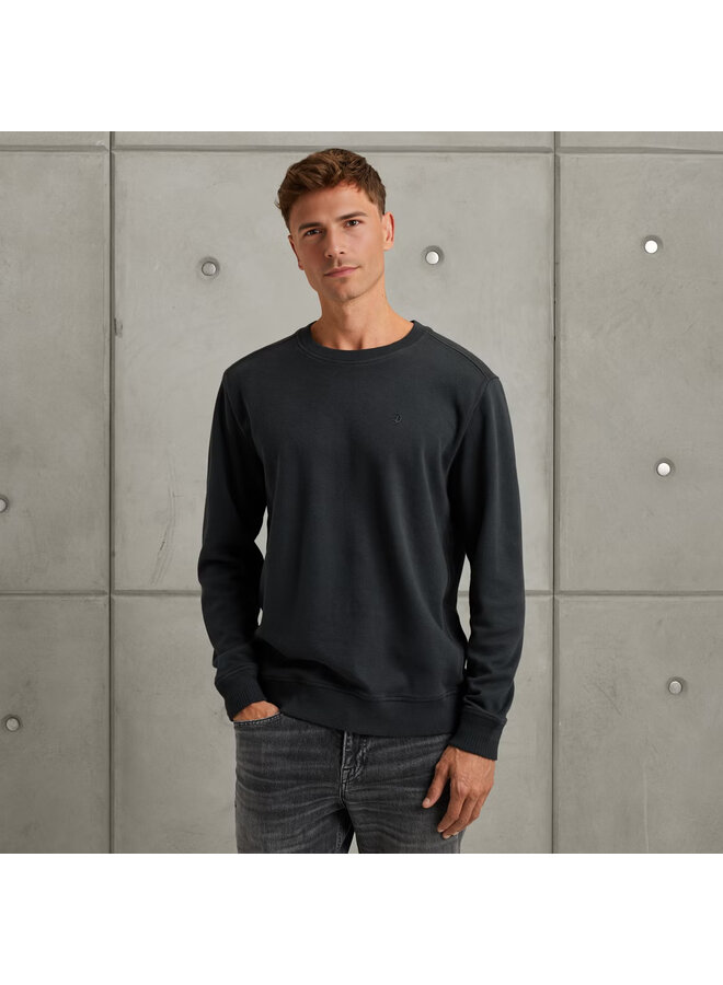 CSW2508431 5442 Cast Iron Long sleeve r-neck regular fit twill Sea Storm