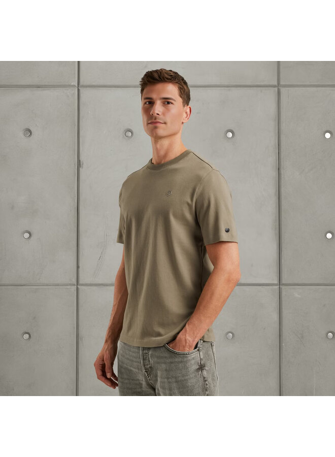 CTSS2508588 8025 Cast Iron Short sleeve r-neck regular fit interlock Brindle