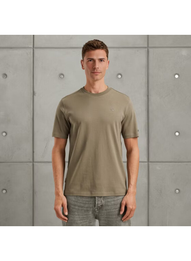 CTSS2508588 8025 Cast Iron Short sleeve r-neck regular fit interlock Brindle