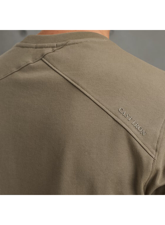 CTSS2508588 8025 Cast Iron Short sleeve r-neck regular fit interlock Brindle