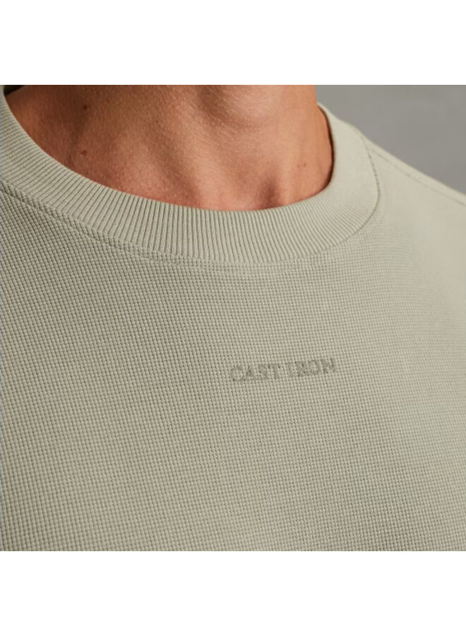 CTS2508584 9040 Cast Iron Long sleeve r-neck regular fit waffle Puritan Gray