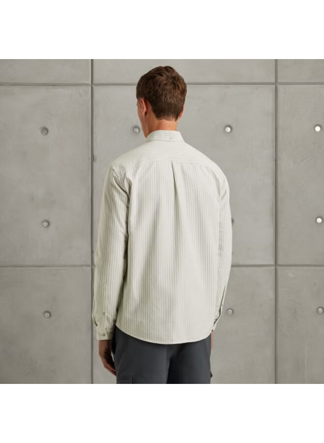 CSI2508202 8025 Cast Iron LONG SLEEVE SHIRT Oxford Stripe Brindle