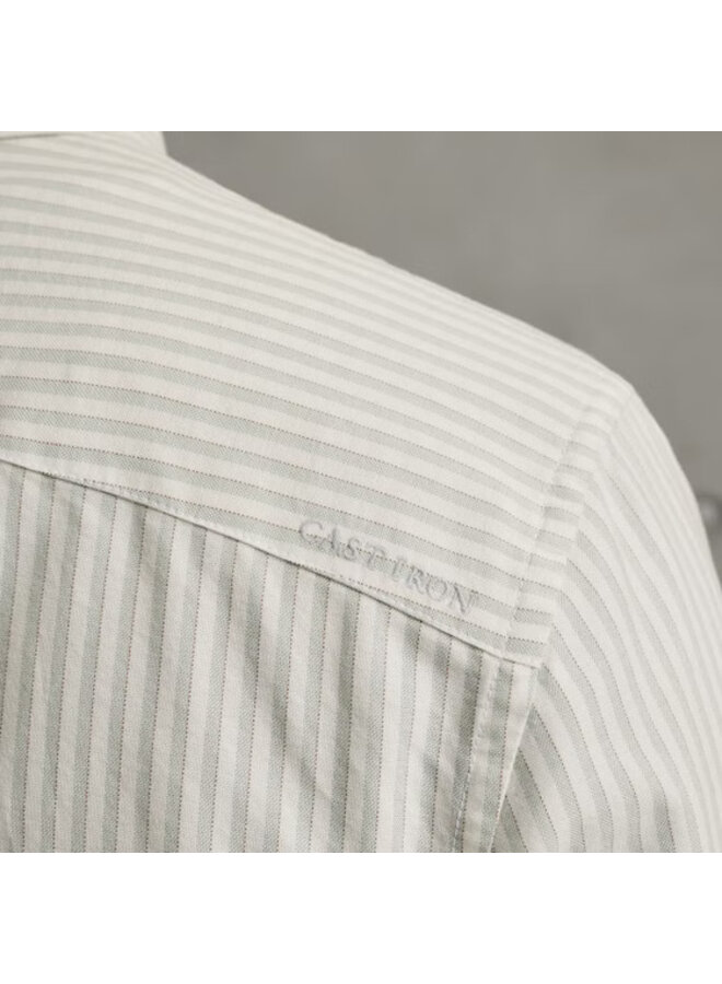 CSI2508202 8025 Cast Iron LONG SLEEVE SHIRT Oxford Stripe Brindle