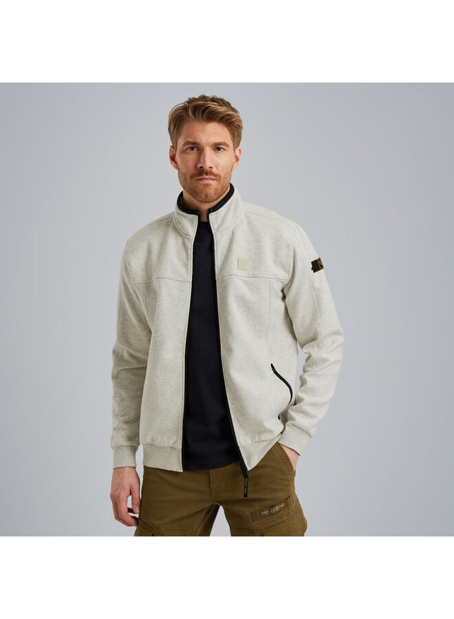 PSW2508437 910 PME Legend Zip jacket interlock Bone White Melee