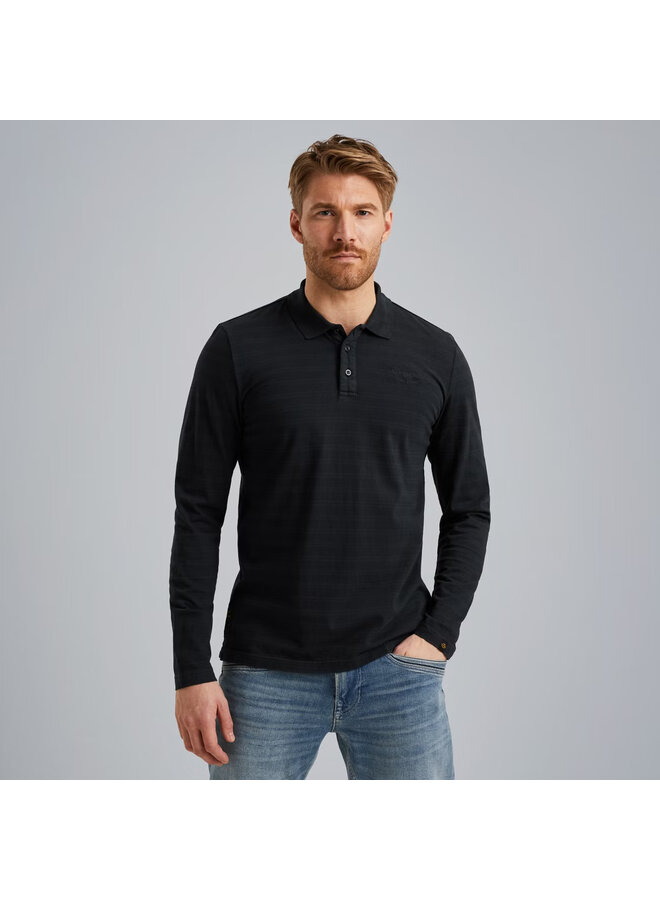 PPS2508807 5281 PME Legend Long sleeve polo melange stripe Salute