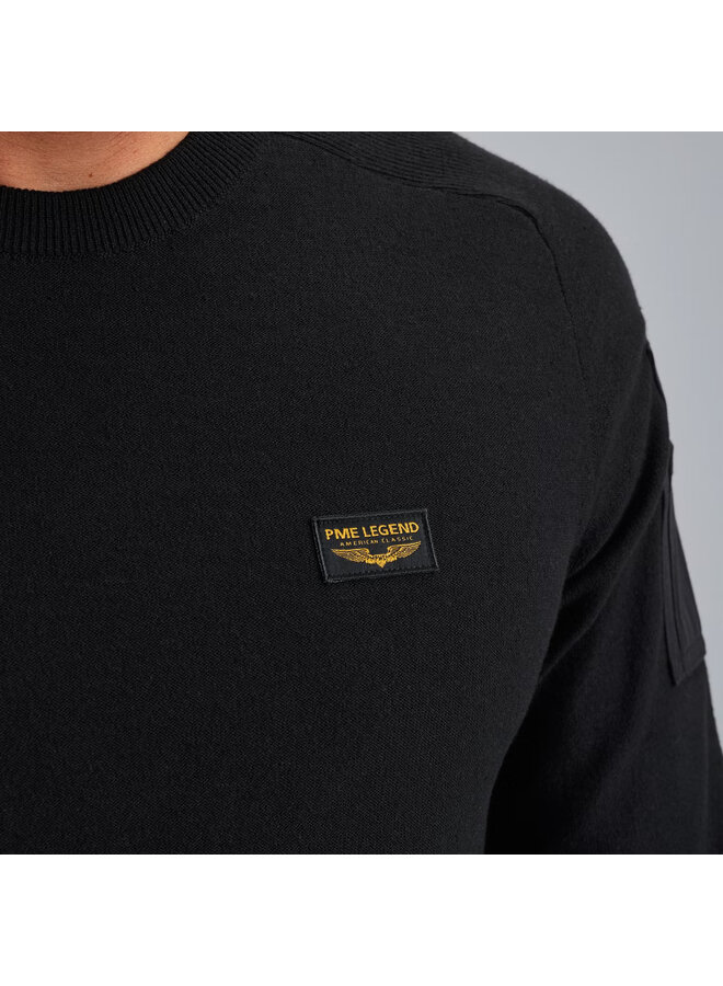 PKW0000332 999 PME Legend R-Neck American Classic single jersey knit Black