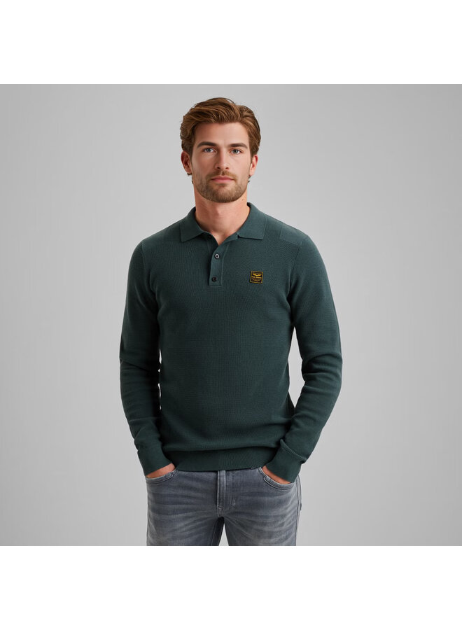 PPS2508852 5125 PME Legend Long sleeve polo structure knit Stargazer