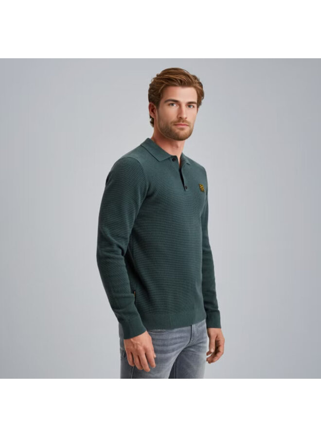 PPS2508852 5125 PME Legend Long sleeve polo structure knit Stargazer