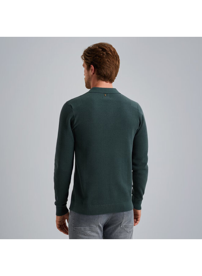 PPS2508852 5125 PME Legend Long sleeve polo structure knit Stargazer