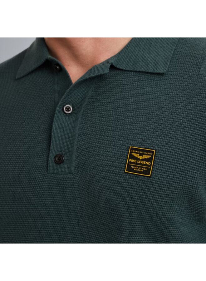 PPS2508852 5125 PME Legend Long sleeve polo structure knit Stargazer