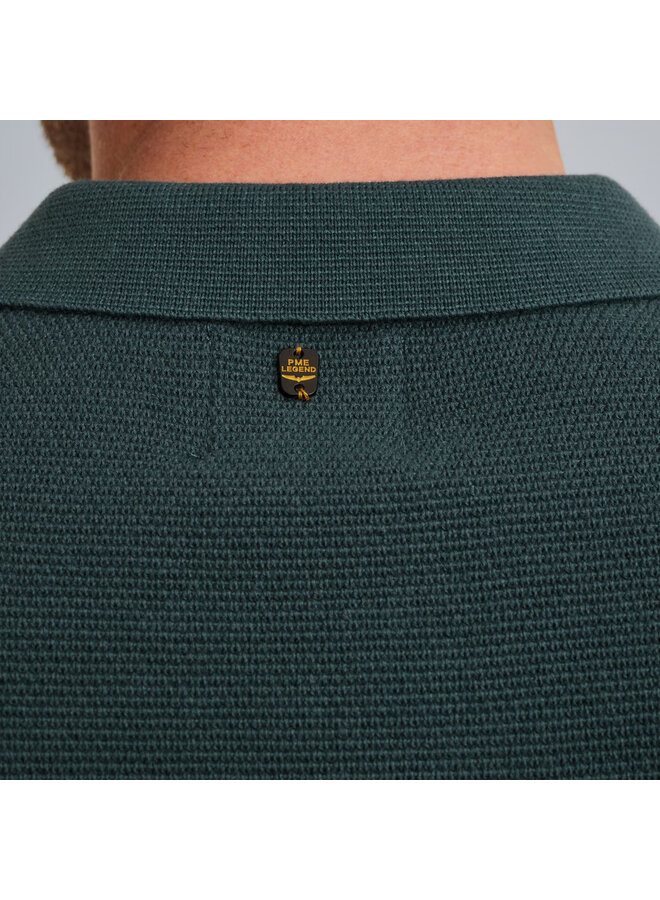 PPS2508852 5125 PME Legend Long sleeve polo structure knit Stargazer