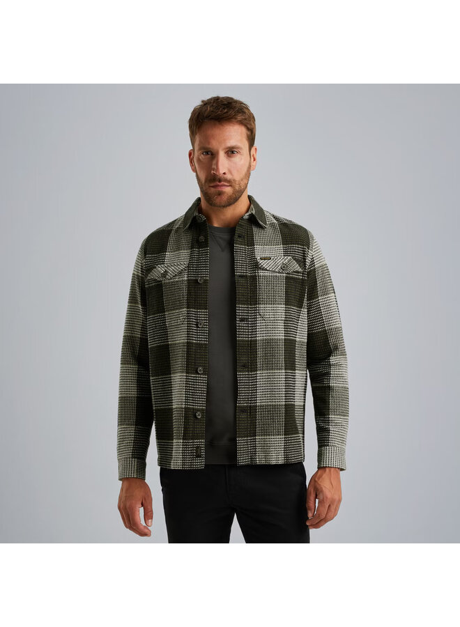 PSI2508214 6416 PME Legend LONG SLEEVE SHIRT Structure Block  Check Olive Night