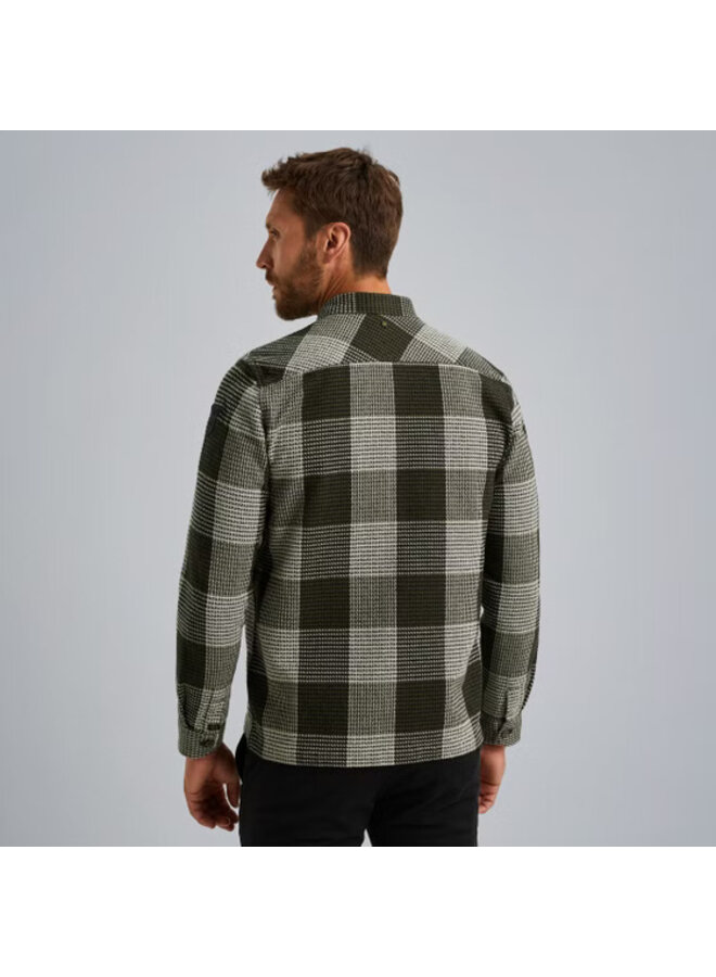 PSI2508214 6416 PME Legend LONG SLEEVE SHIRT Structure Block  Check Olive Night