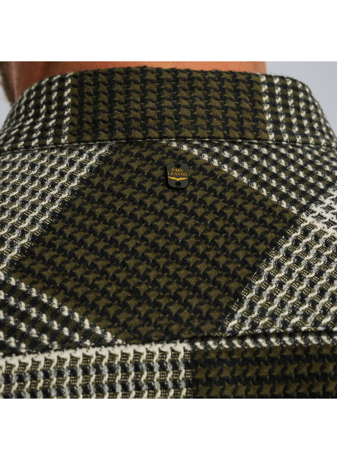PSI2508214 6416 PME Legend LONG SLEEVE SHIRT Structure Block  Check Olive Night