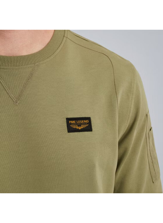 PLS2508499 6379 PME Legend Crewneck American Classic Oil Green