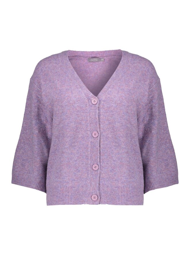 54532-14 300 Geisha Cardigan v-neck 3/4 sleeves  lilac