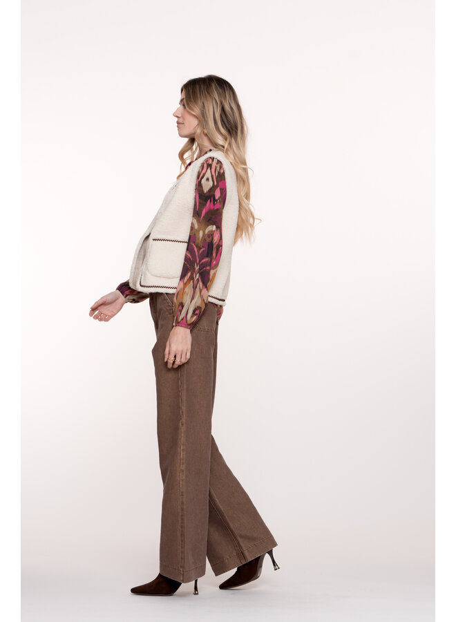 51515-10 735 Geisha Jeans flair  camel/gold
