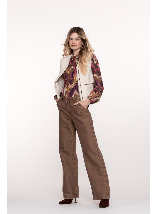 51515-10 735 Geisha Jeans flair  camel/gold