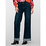 51544-10 850 Geisha Jeans wide turn-up black denim tinted