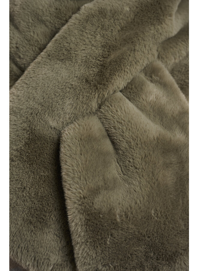 Stip.7002512 Rino & Pelle Faux fur scarf  Green ash