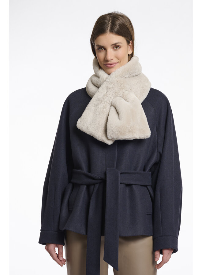 Stip.7002512 Rino en Pelle Faux fur scarf  Birch