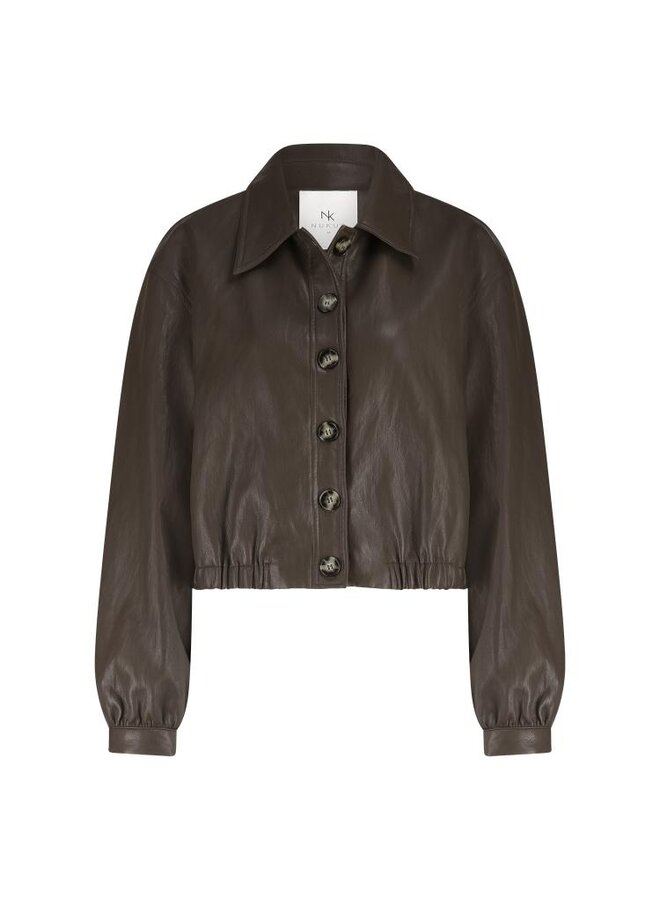NKF13026 268 Nukus Fiene Jacket Dark Chocolate