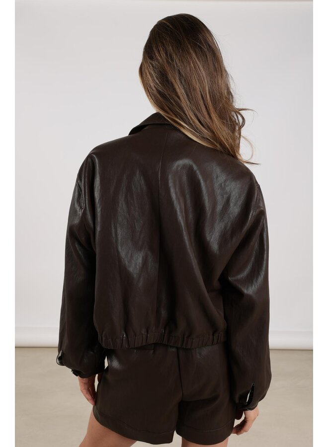 NKF13026 268 Nukus Fiene Jacket Dark Chocolate