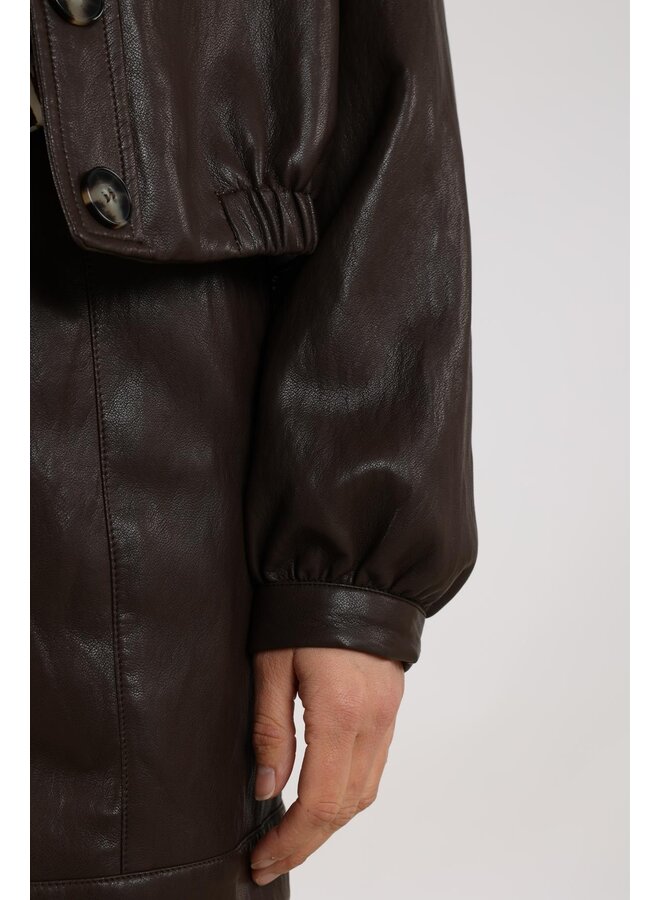 NKF13026 268 Nukus Fiene Jacket Dark Chocolate