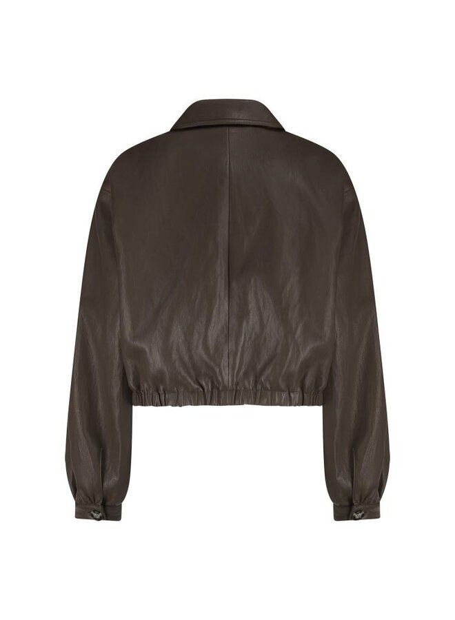 NKF13026 268 Nukus Fiene Jacket Dark Chocolate