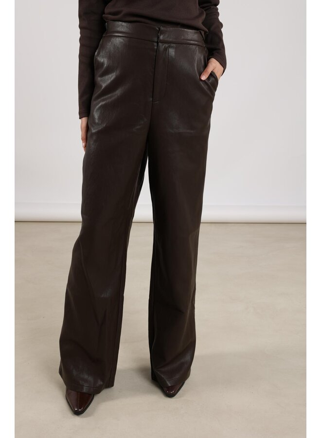 NKF09007 268 Nukus Fenna Pants Dark Chocolate