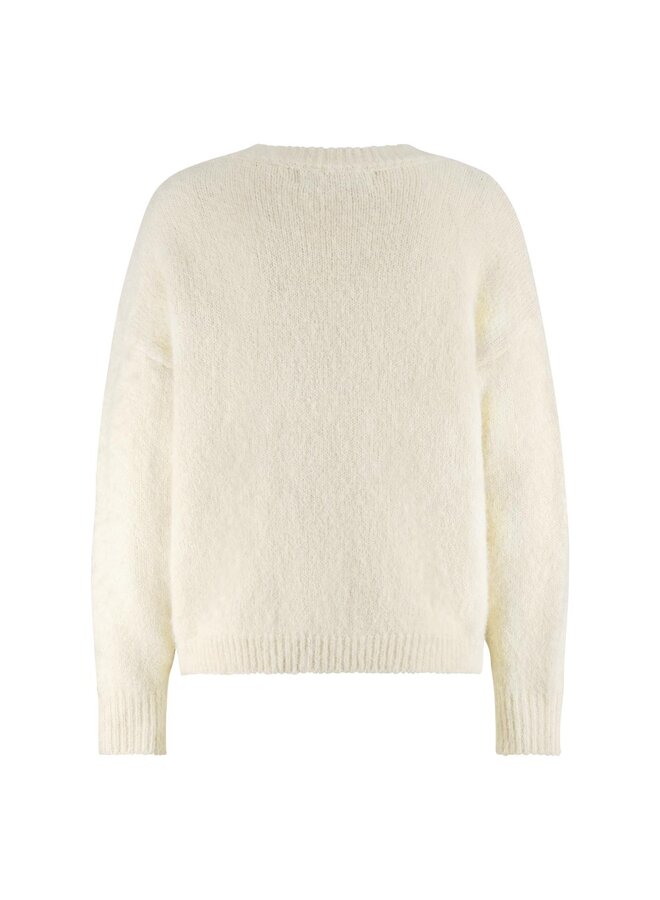 NKF03034 17 Nukus Chiaca Pullover Flower Off White