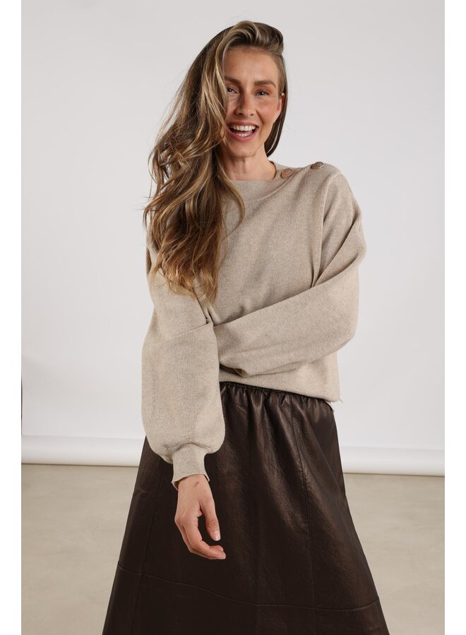 NKF03026 9 Nukus Daytona Pullover Lurex Sand