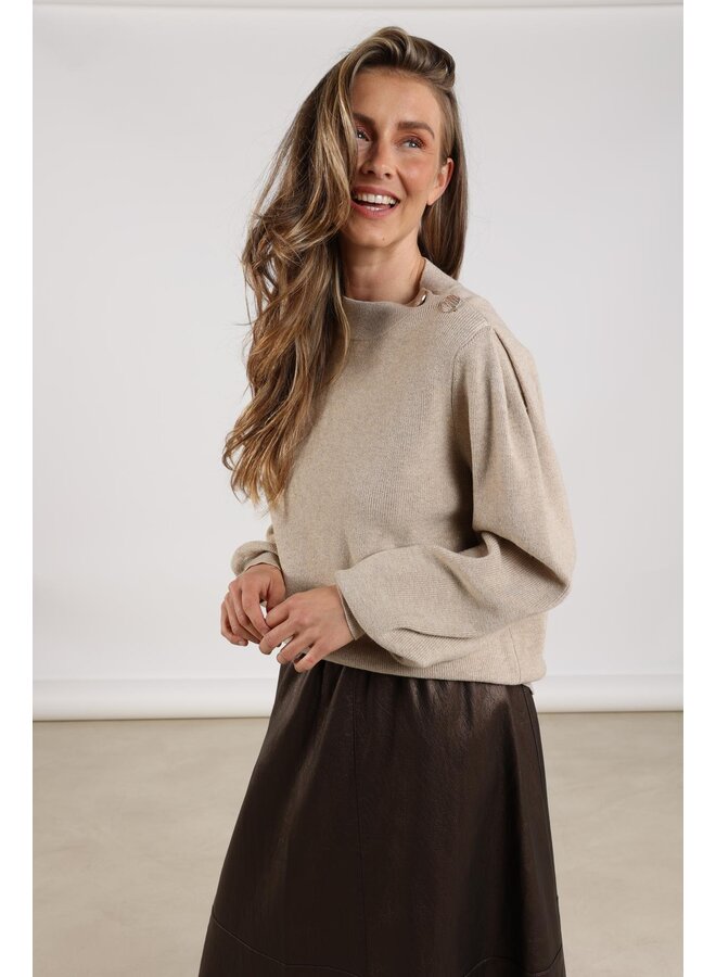 NKF03026 9 Nukus Daytona Pullover Lurex Sand