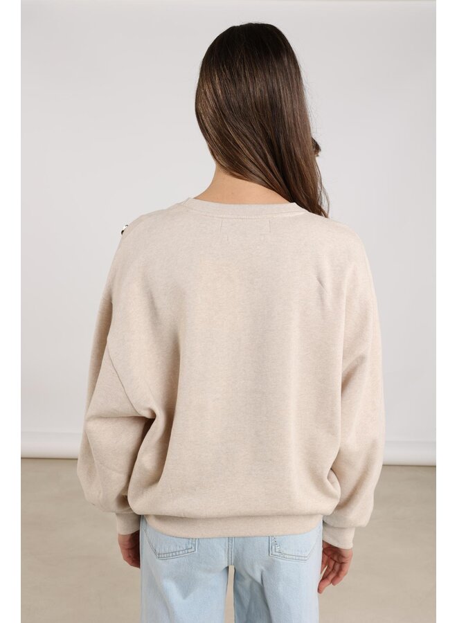 NKF03021 54 Nukus Beatriz Pullover Flower Sand Melange