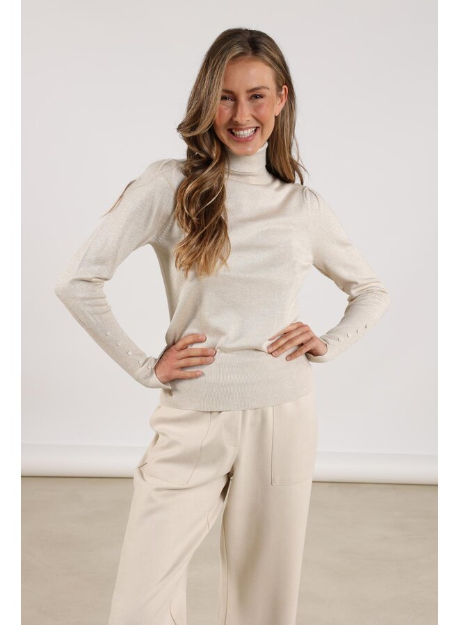 NKF03005 9 Nukus Sylvia Pullover Lurex Sand