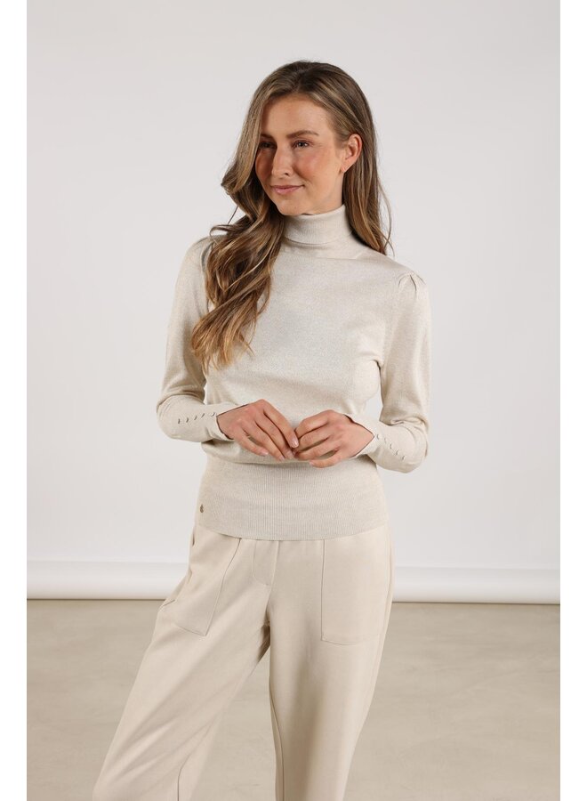 NKF03005 9 Nukus Sylvia Pullover Lurex Sand