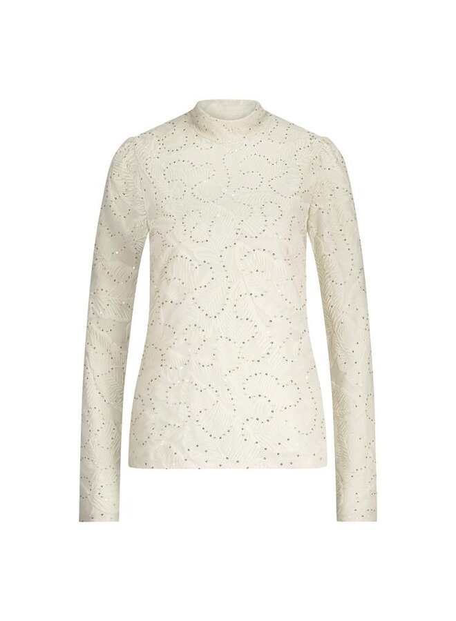 NKF01002 17 Nukus Puck Top Leaf Paillet Off White