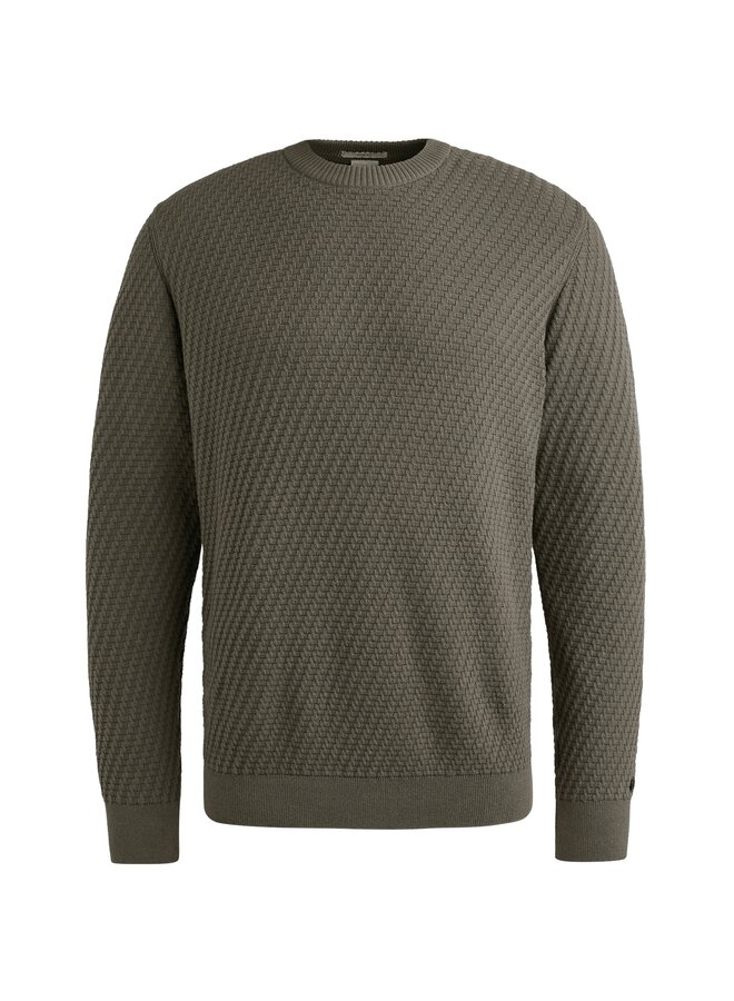 CKW2509314 9133 Cast Iron Crewneck regular fit cotton stretch structure Granite Gray