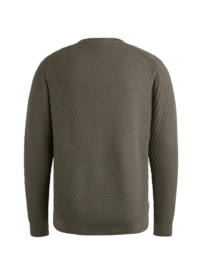 CKW2509314 9133 Cast Iron Crewneck regular fit cotton stretch structure Granite Gray